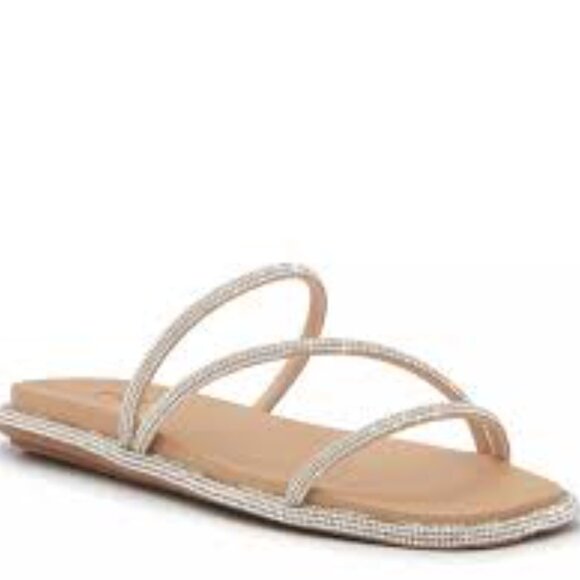 Mix No. 6 Moirea Sandals Silver Glitter - Size 9.5 Like New - Picture 13 of 14